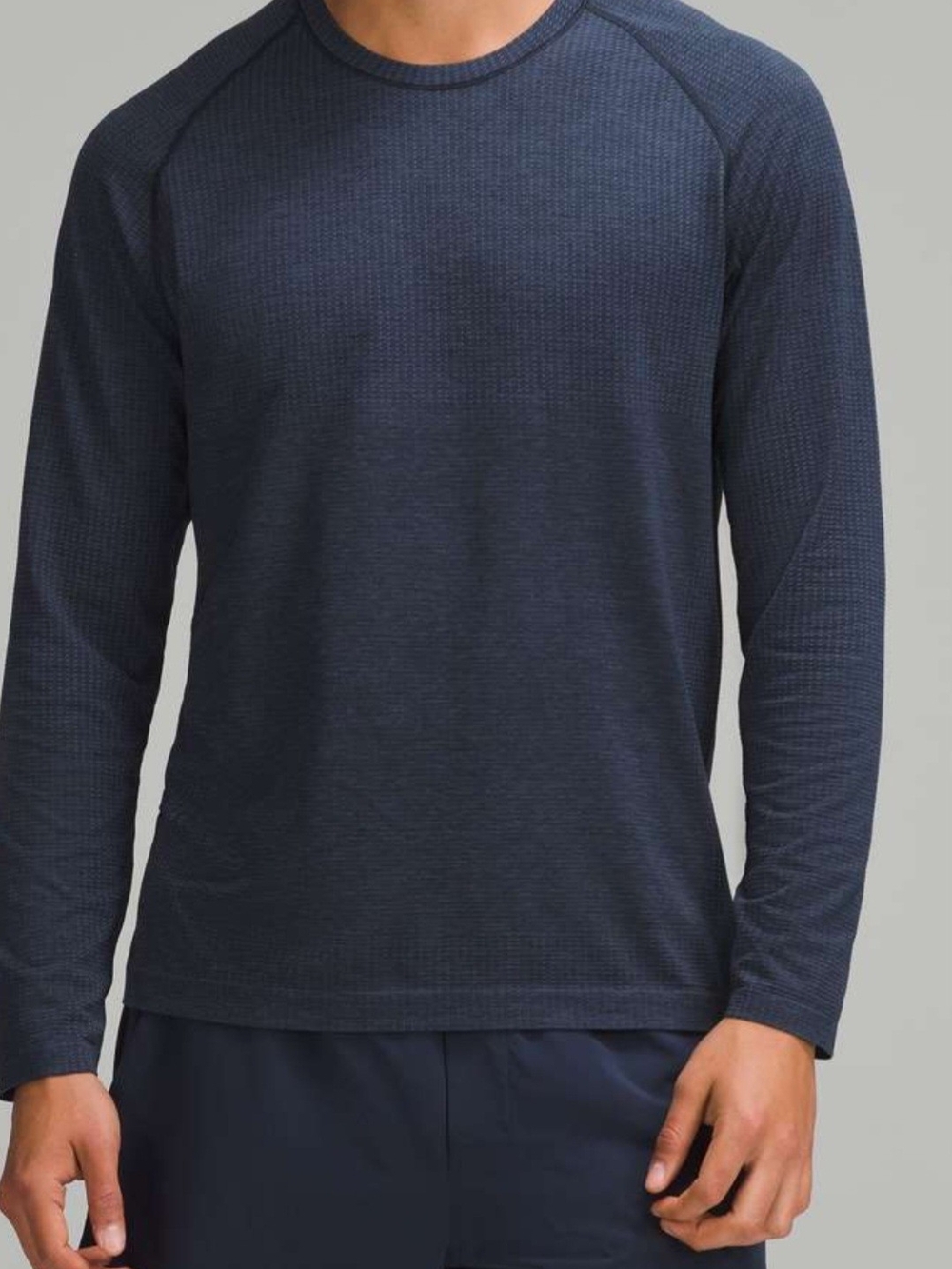 Men's Long-Sleeve Crew Neck Shirt - Navy